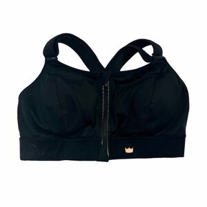SHEFIT Black Sports Bra with Front Zipper